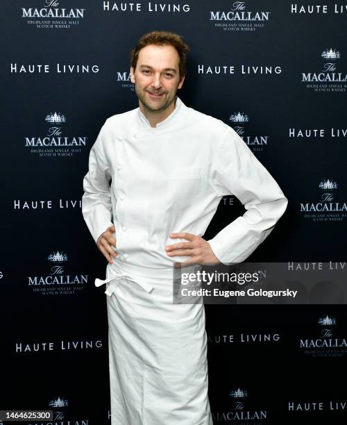 Chef Daniel Humm attends the Haute Living Celebration of Chef Daniel Humm With The Macallan at Eleven Madison Park Restaurant on February 09, 2023 in...