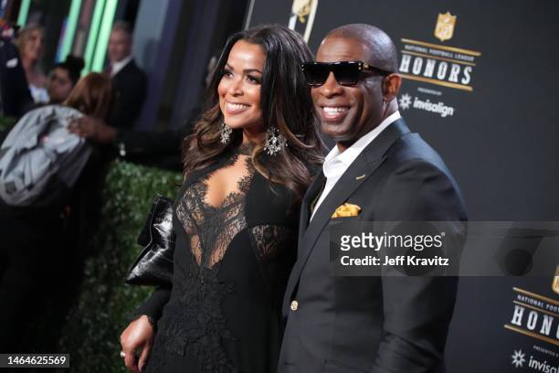 Tracey Edmonds and Deion Sanders attend the 12th Annual NFL Honors at Symphony Hall on February 09, 2023 in Phoenix, Arizona.
