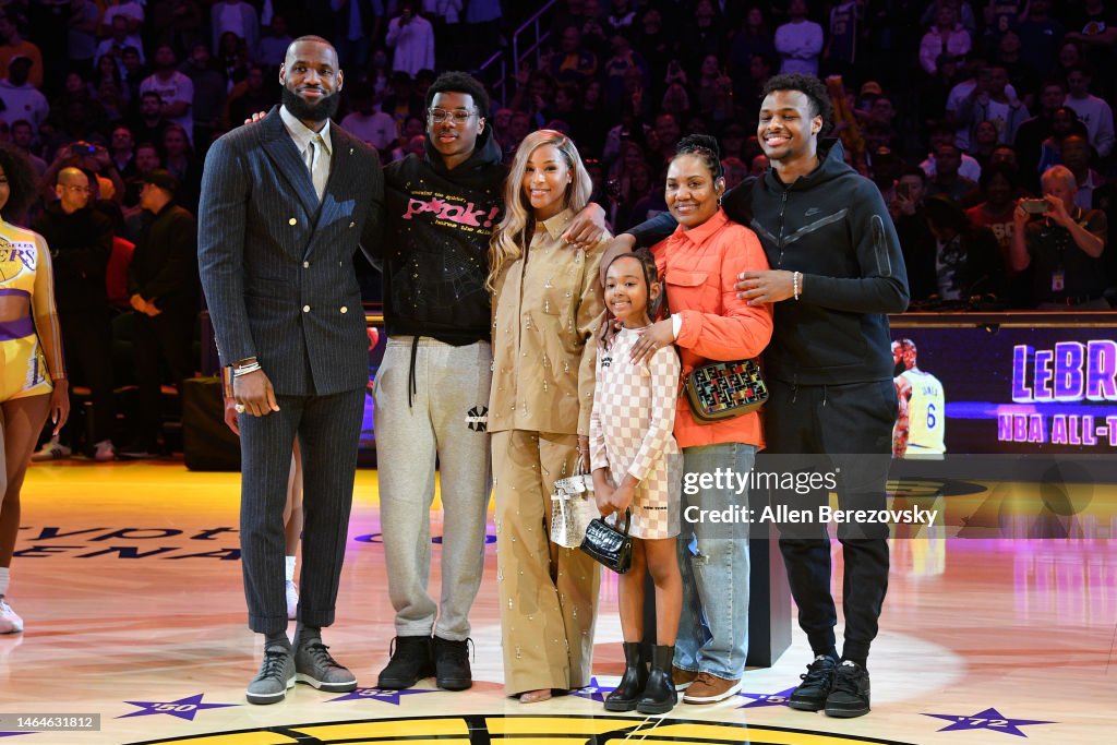 Celebrities At The Los Angeles Lakers Game