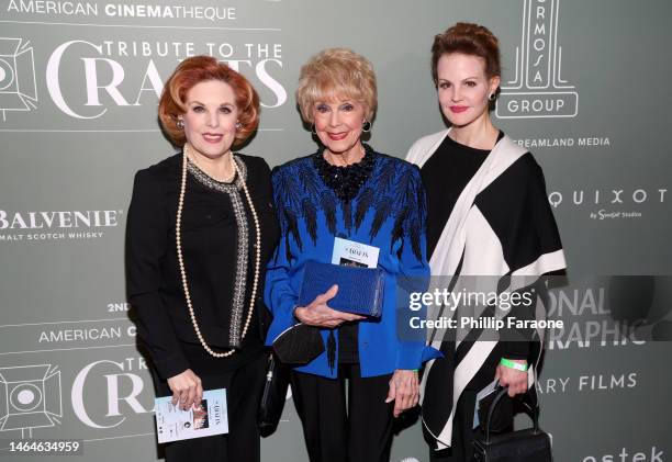 Kat Kramer, Karen Sharpe, and Jennifer Kramer attend American Cinematheque's 2nd Annual Tribute to the Crafts at Aero Theatre on February 09, 2023 in...
