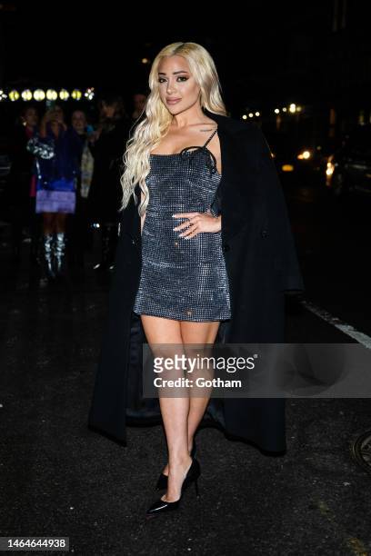 Gabi Demartino attends the Viktor and Rolf Flowerbomb Party at Jean's in the East Village on February 09, 2023 in New York City.