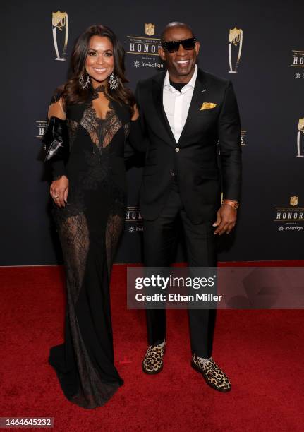 Tracey Edmonds and Deion Sanders attend the 12th annual NFL Honors at Symphony Hall on February 09, 2023 in Phoenix, Arizona.