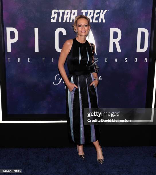 Jeri Ryanattends the Los Angeles premiere of the third and final season of Paramount+'s original series "Star Trek: Picard" at TCL Chinese Theatre on...