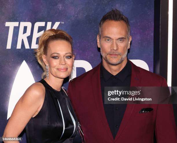 Jeri Ryan and Todd Stashwick attend the Los Angeles premiere of the third and final season of Paramount+'s original series "Star Trek: Picard" at TCL...