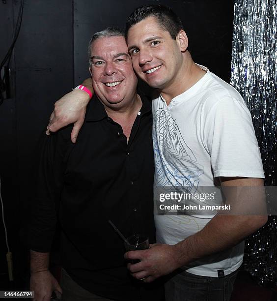 Elvis Duran and Alex Carr attend Alex Carr's birthday celebration at The Stonewall Inn on June 16, 2012 in New York City.