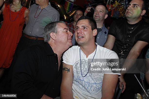 Elvis Duran and Alex Carr attend Alex Carr's birthday celebration at The Stonewall Inn on June 16, 2012 in New York City.