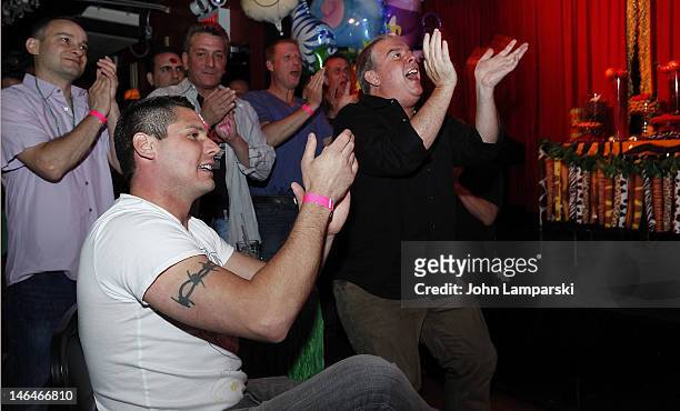 Alex Carr, Elvis Duran and guests attend Alex Carr's birthday celebration>> at The Stonewall Inn on June 16, 2012 in New York City.