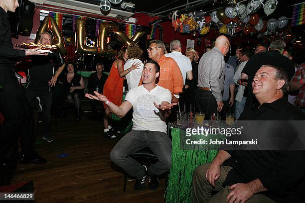 Alex Carr, Elvis Duran and guests attend Alex Carr's birthday celebration>> at The Stonewall Inn on June 16, 2012 in New York City.
