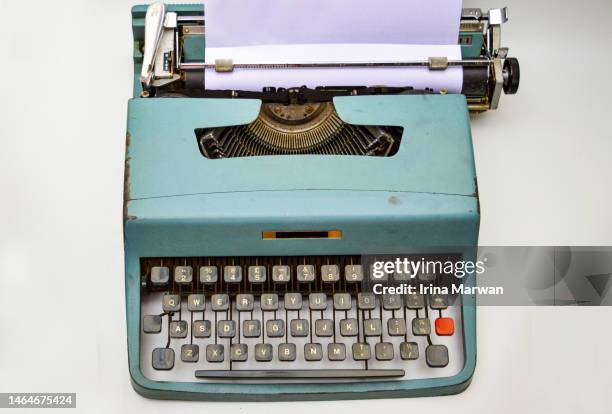 old technology vintage typewriter - typewriter keyboard stock pictures, royalty-free photos & images