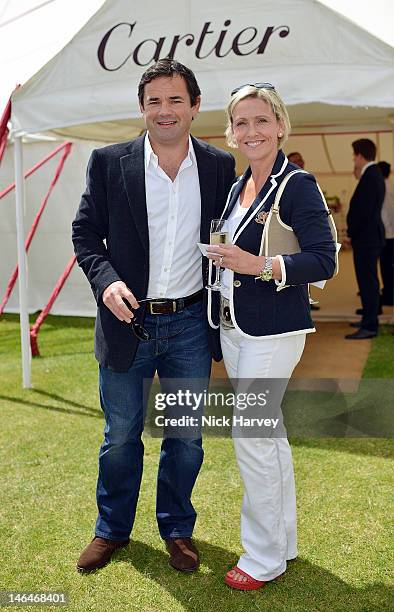 Julia Carling and Will Carling attends the Cartier Queen's Cup Polo Day 2012 at Guards Polo Club on June 17, 2012 in Egham, England.