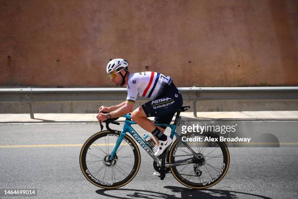 Mark Cavendish of United Kingdom and Astana Qazaqstan Team competes during the 1st Muscat Classic 2023 a 173.7km one day race from Al Mouj Muscat to...