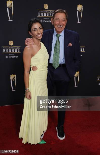 Jessica Namath and her father Joe Namath attend the 12th annual NFL Honors at Symphony Hall on February 09, 2023 in Phoenix, Arizona.