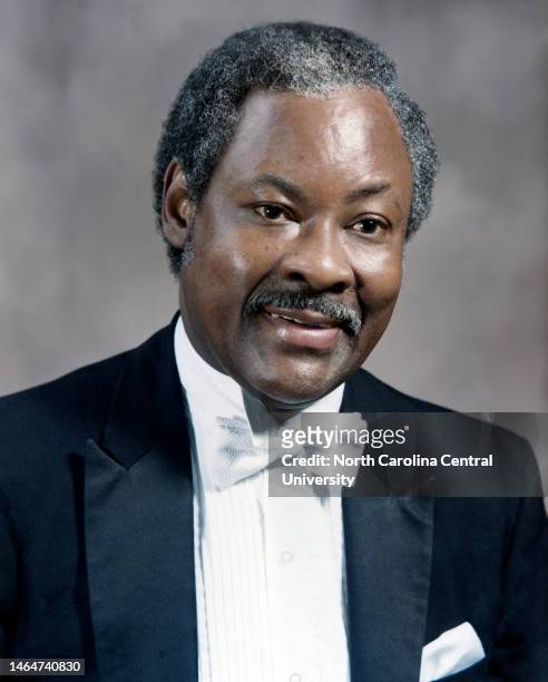 Close-up of Dr. Charles A. Gilchrist , an American composer, choir director, North Carolina Central University alumnus and professor of music at...