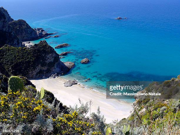 capo vaticano beach - calabria stock pictures, royalty-free photos & images