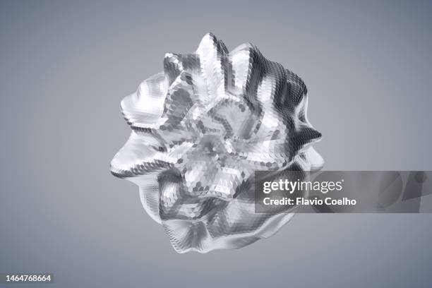 organic shape with hexagons - liquid metal stock pictures, royalty-free photos & images