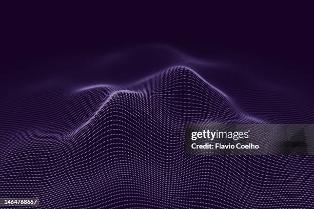 purple dots landscape - particle texture stock pictures, royalty-free photos & images