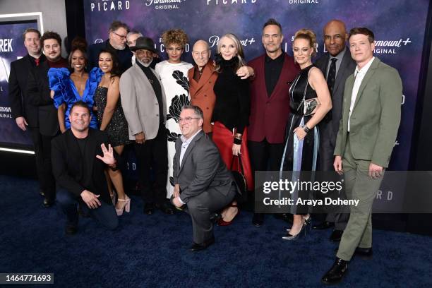 Cast and crew of "Picard" including LeVar Burton, Jeri Ryan, Jonathan Frakes, Michelle Hurd, Sir Patrick Stewart, Gates McFadden, Todd Stashwick,...