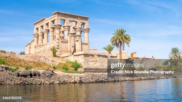 trajan's kiosk, aswan, egypt. - aswan stock pictures, royalty-free photos & images