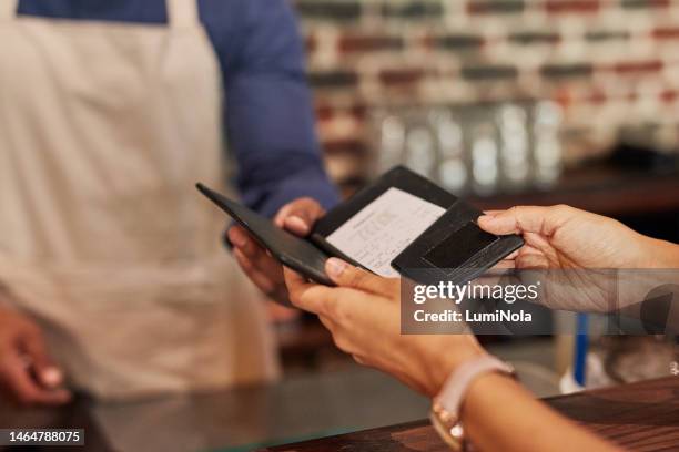 hands with bill, food service and payment in restaurant, 
customer with receipt and payment with cashier or waiter. fine dining, people at dinner and check, catering and hospitality with finance - invoice stock pictures, royalty-free photos & images