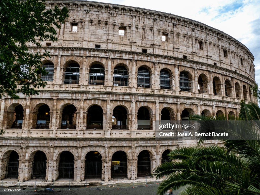 Exterior Of The Roman Colosseum In The City Of Rome High Res Stock exterior-of-the-roman-colosseum-in-the-city-of-rome-high-res-stock