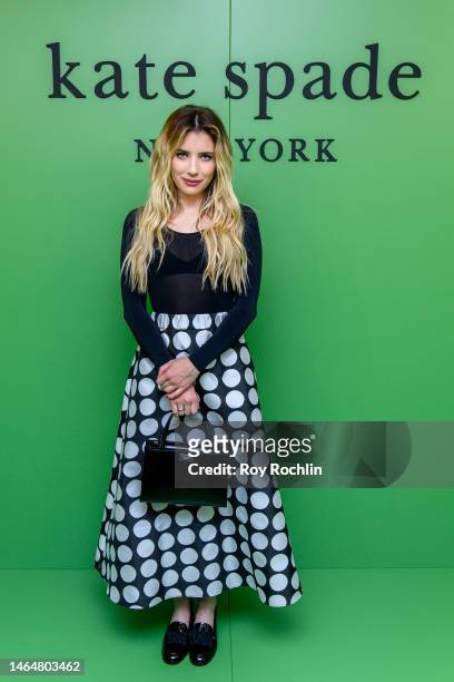 Emma Roberts attends the Kate Spade New York presentation during New York Fashion Week 2023 at The Whitney Museum of American Art on February 10,...