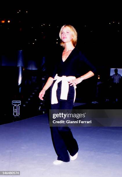 The Norvegian model Eva Sannum, former girlfriend of Spanish Prince Felipe de Borbon since 1977 to 2001, during a test of a fashion show Madrid,...