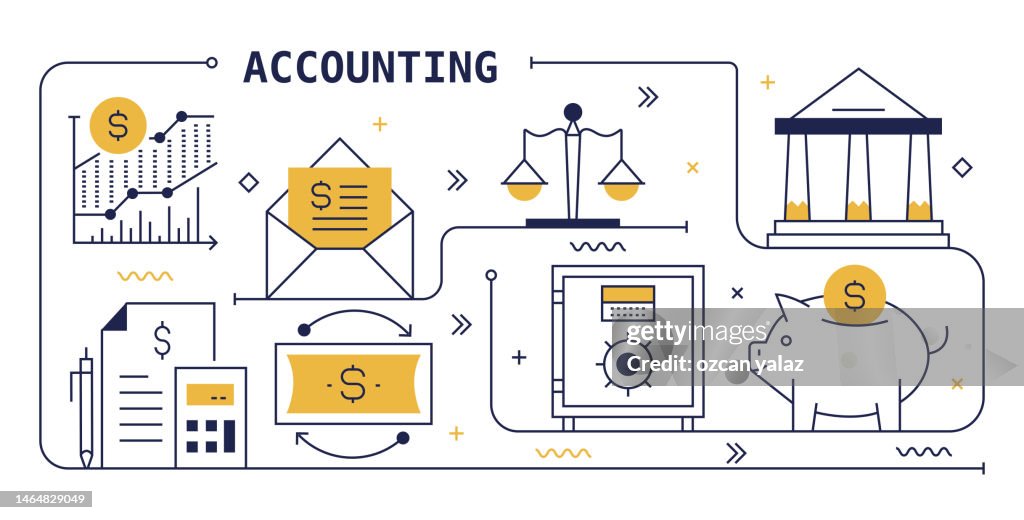 Accountancy Graphics Accounting Vector Design The Design Is Editable And The Color Can Be ...