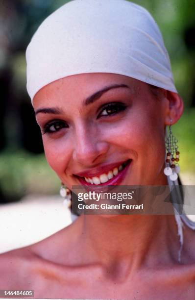 Eva Gonzalez, Miss Spain 2003, during her holiday in Costa Esmeralda, 20th July 2003, Holguin, Cuba. .