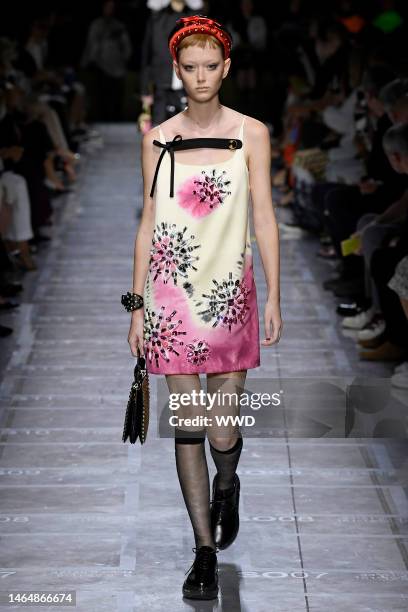 Model on the catwalk