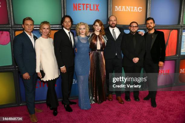 Billy Magnussen, Trudie Styler, Cary Fukunaga, Julia Garner, Emma Stone, Patrick Somerville, Jonah Hill, Justin Theroux