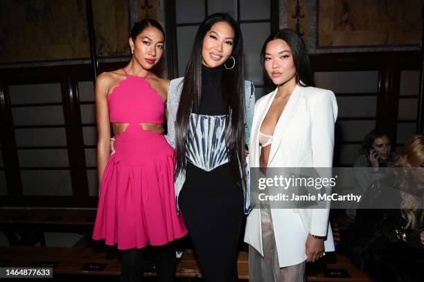 Aoki Lee Simmons, Kimora Lee Simmons and Ming Lee Simmons attend the Prabal Gurung show during New York Fashion Week: The Show at New York Public...