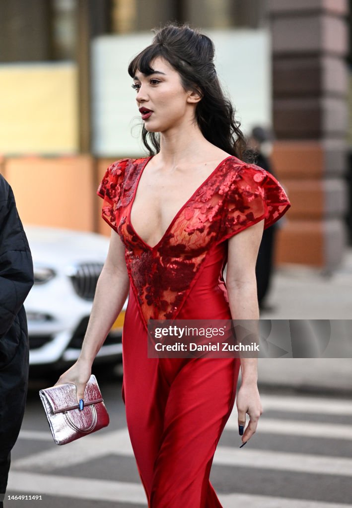 Rowan Blanchard Is Seen Wearing A Red Rodarte Dress Outside The News rowan-blanchard-is-seen-wearing-a-red-rodarte-dress-outside-the-news