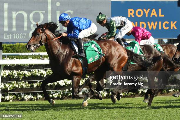 James Mcdonald riding James Mcdonald wins Race 8 TAB Apollo Stakes during the Inglis Millennium Day - Sydney Racing at Royal Randwick Racecourse on...