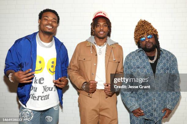 Derwin James, co-host Jalen Ramsey, wearing Gucci, and Wale arrive as Gucci & GQ Sports: Jalen Ramsey & GQ's Will Welch invite you to celebrate A...
