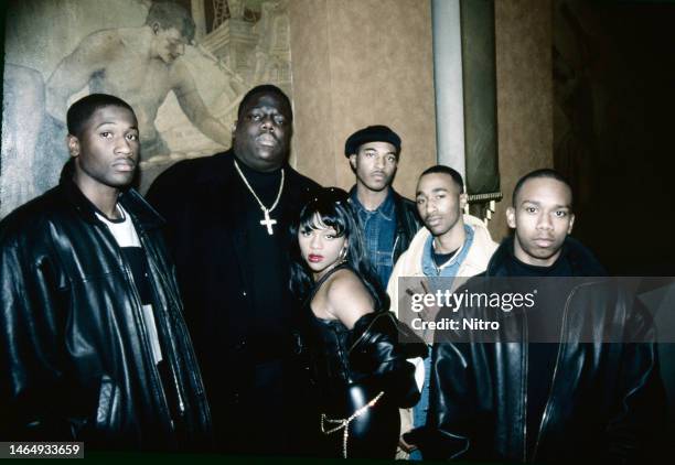 112 R&b Portrait of members of R&B group 112 and American rappers Notorious ...