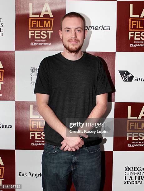 Actor Adam Tate arrives at the "Saturday Morning Massacre" screening during the 2012 Los Angeles Film Festival at Regal Cinemas L.A. Live on June 16,...