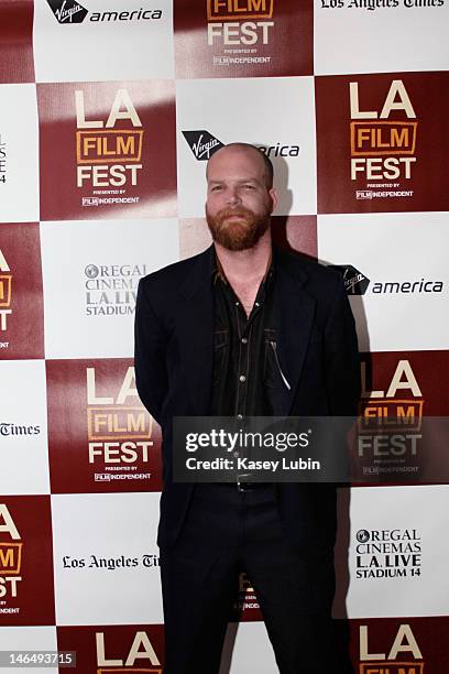 Actor Sean Ryan arrives at the "Saturday Morning Massacre" screening during the 2012 Los Angeles Film Festival at Regal Cinemas L.A. Live on June 16,...