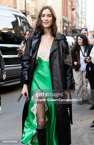 Alexa Chung is seen arriving to Rodarte fashion show during New York ...