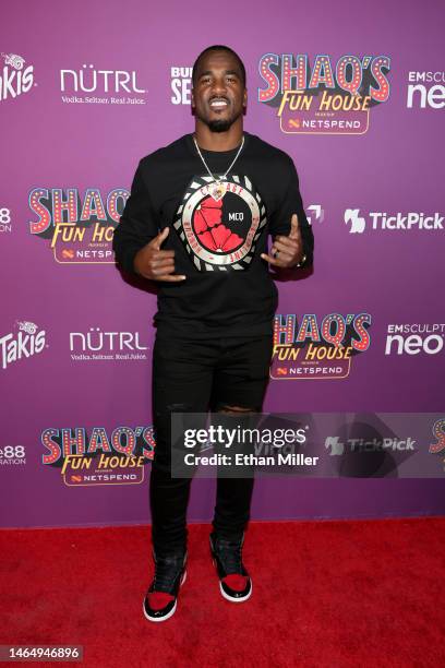 Lavonte David attends Shaq's Fun House Big Game Weekend at Talking Stick Resort on February 10, 2023 in Scottsdale, Arizona.