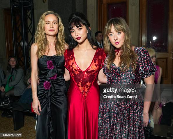 Brie Larson, Rowan Blanchard and guest attend RODARTE FW 23 Runway