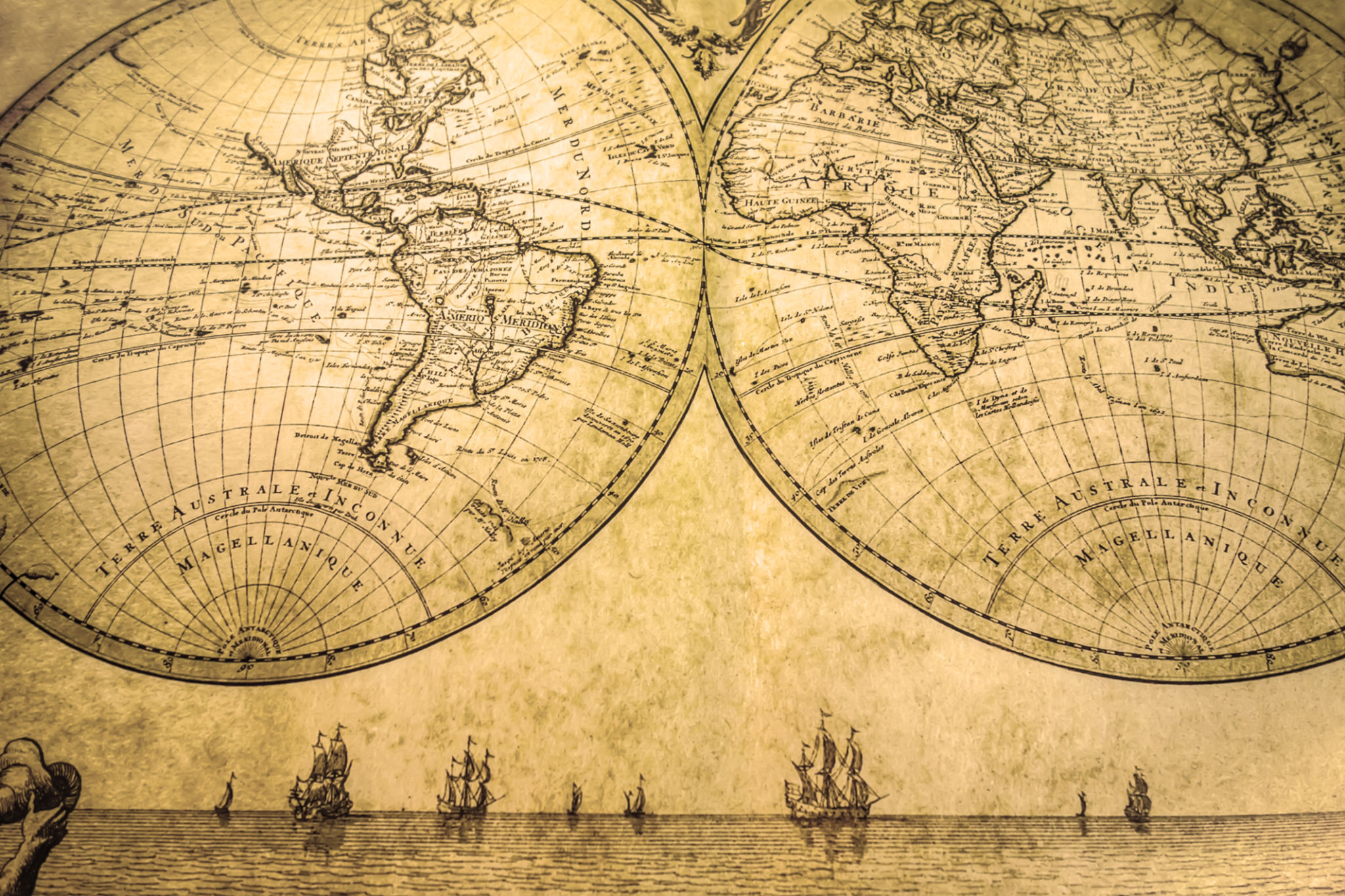 Pirate and nautical ancient grunge map of the world Pirate and nautical ancient grunge map of the world