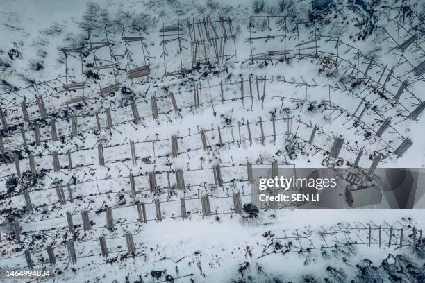 Fish Rack Photograph Aerial View Of The Fish Racks For Drying Stockfish In Winter High-Res ...