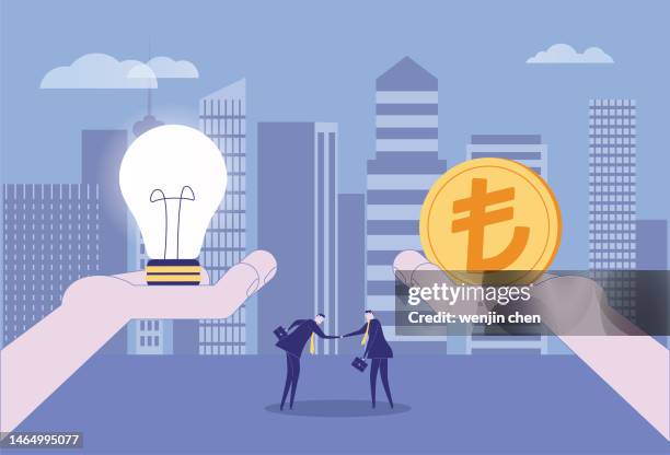 ideas trade with turkish lira, buy ideas with money - lire stock illustrations