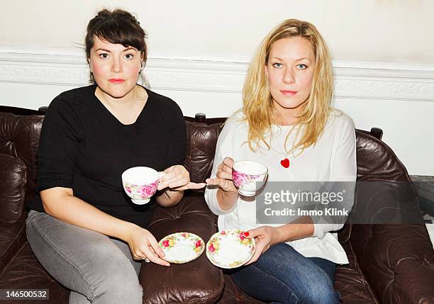 Comedians Katy Wix and Anna Crilly are photographed for the Independent on January 5, 2012 in London, England.