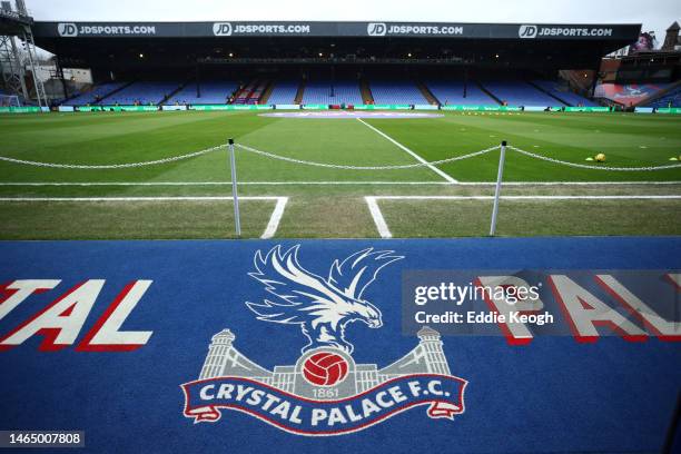 General view inside the stadium prior to the Premier League match between Crystal Palace and Brighton & Hove Albion at Selhurst Park on February 11,...