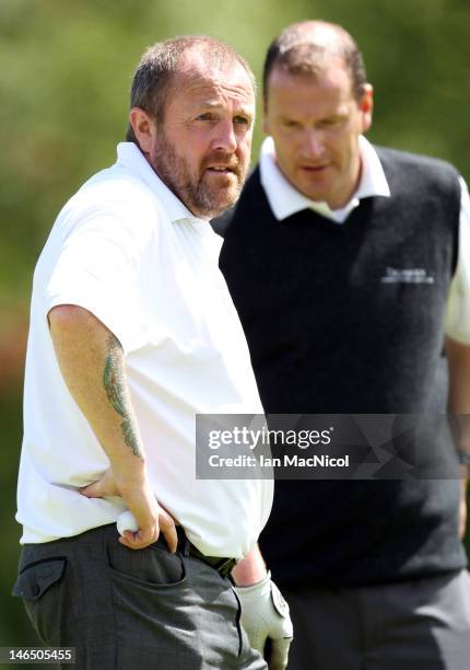 John McHardy and Alan Tait of Marriott Dalmahoy Golf and Country Club look on during the Virgin Atlantic PGA National Pro-Am Championship - Regional...
