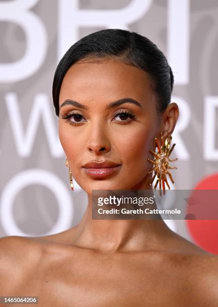 Maya Jama attends The BRIT Awards 2023 at The O2 Arena on February 11, 2023 in London, England.