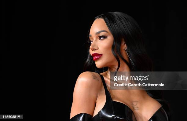 Munroe Bergdorf attends The BRIT Awards 2023 at The O2 Arena on February 11, 2023 in London, England.