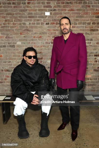 Char Defrancesco and Marc Jacobs attend the Proenza Schouler show during New York Fashion Week: The Shows at Chelsea Factory on February 11, 2023 in...