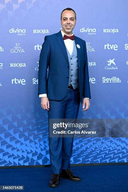 Adrian Lopez attends the red carpet at the Goya Awards 2023 at FIBES Conference and Exhibition Centre on February 11, 2023 in Seville, Spain.